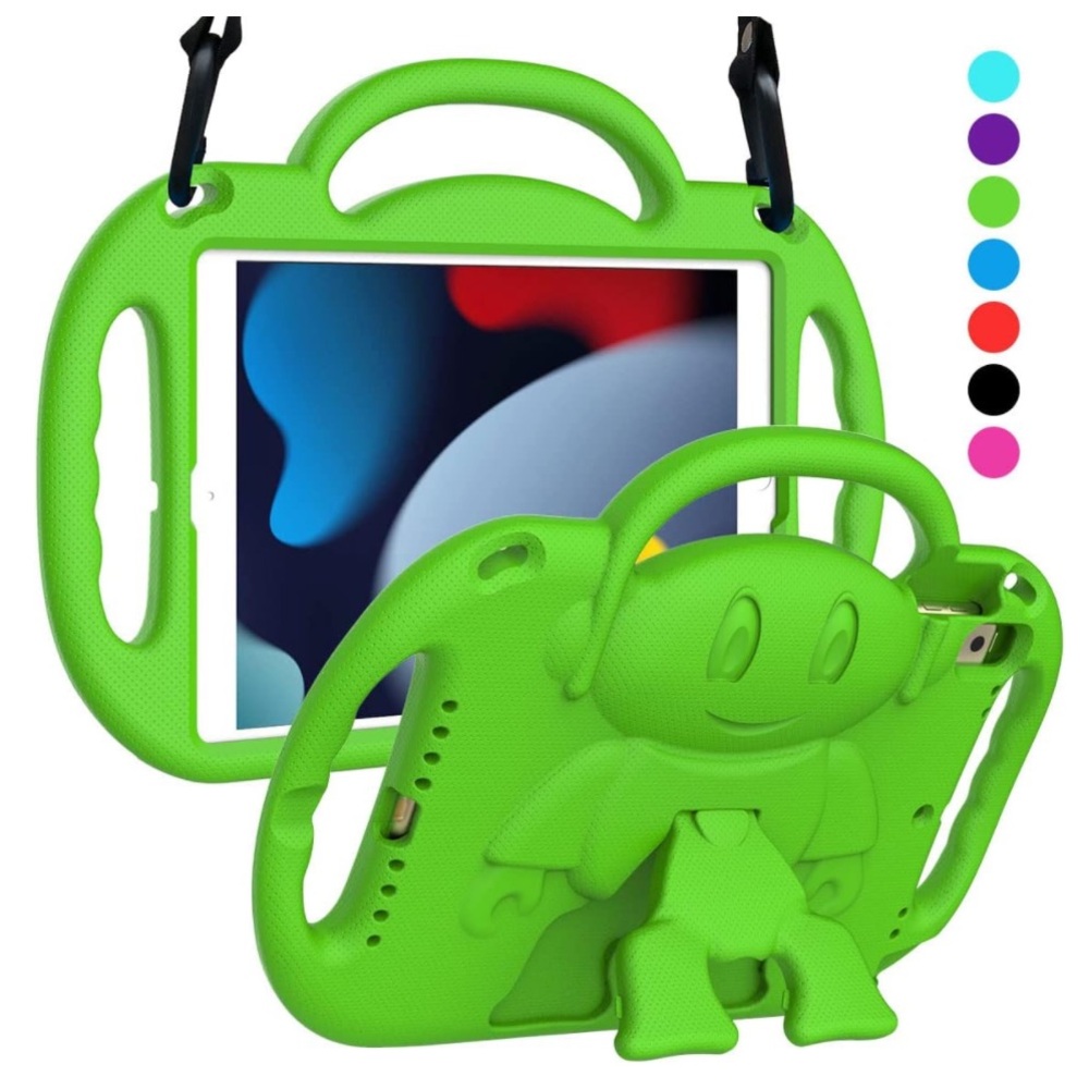 NWOT SUPLIK iPad 10.2 Case for Kids w/ Shoulder Strap & Stand - Green